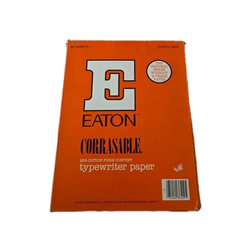 Vintage Eaton's Corrasable Onion Skin Typewriter Paper 8.5x11 Partial 70 Sheets